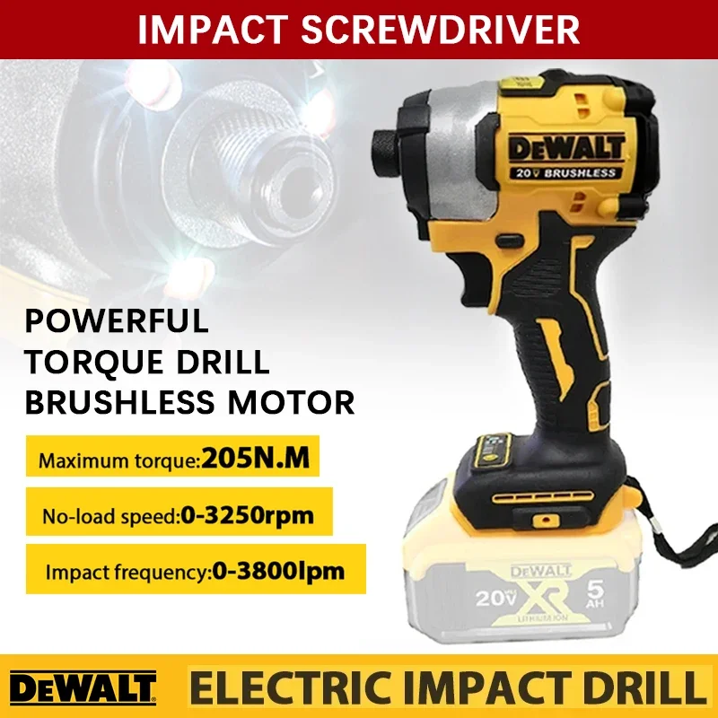 Dewalt DCF850 3250 об/мин бесщеточный ударный драйвер 205N.m беспроводной шуруповерт
