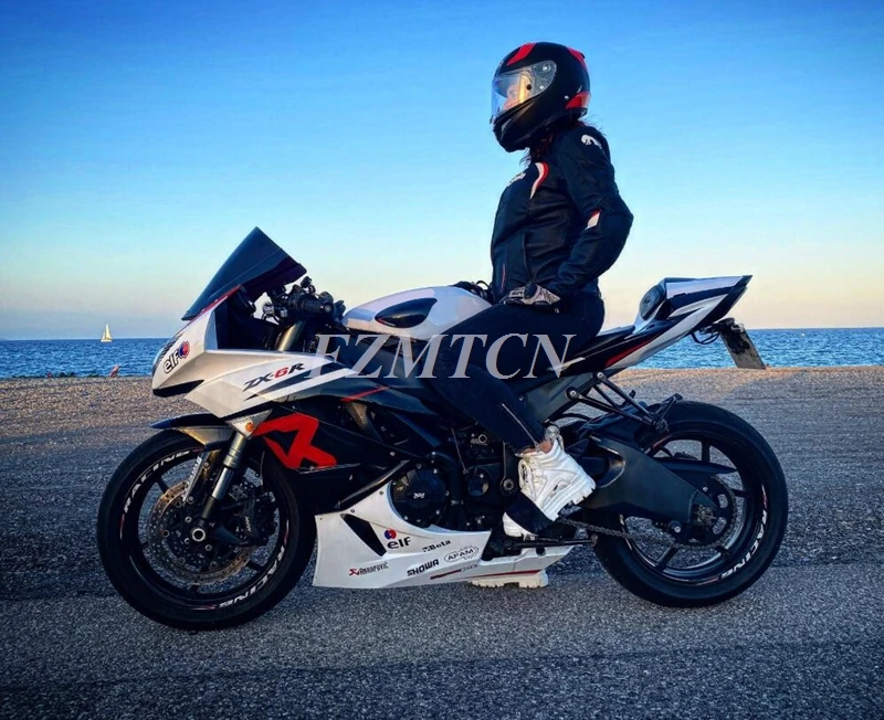 

Новый комплект обтекателей из АБС-пластика подходит для Kawasaki Ninja ZX-6R ZX6R 636 599 2009 2010 2011 09 10 11 12 комплект кузова зеленый черный