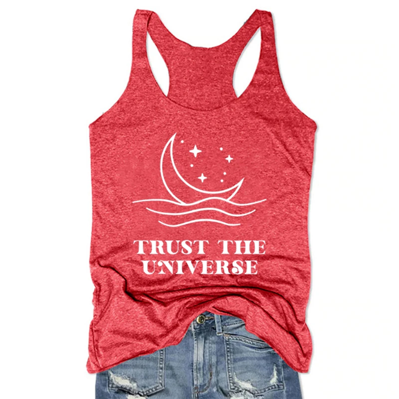 

Gifts for Women Trust Women Tank Top Lovers Womens Tops Cute Tops Vintage Pink White Top Women Clothing M