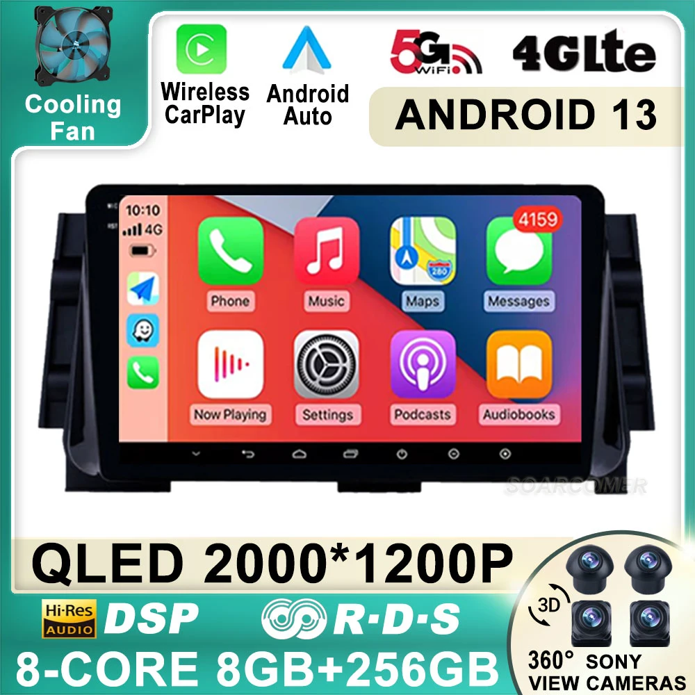 

Автомобильный радиоприемник Android 13 для NISSAN MICRA KICKS 2017 2018 2019 беспроводной Carplay 4G DSP стерео Мультимедиа GPS навигация видеоплеер