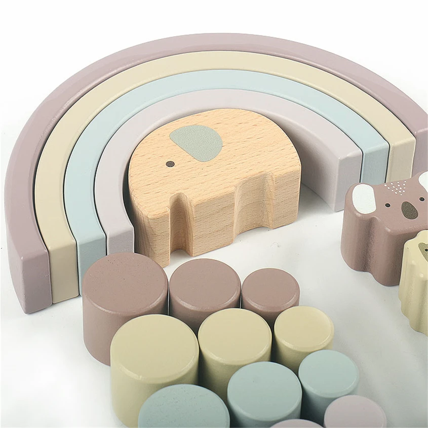 

Материалы Монтессори, радужная игрушка для укладки, Обучающие игрушки Монтессори для детей 3 лет, игрушки для мелкой моторики, детский подарок C65Y