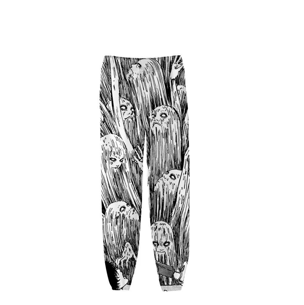 

Спортивные штаны Junji Ito для мужчин и женщин, тренировочные джоггеры с 3D принтом из мультфильма «ужасы», брюки унисекс для косплея по мотивам ...