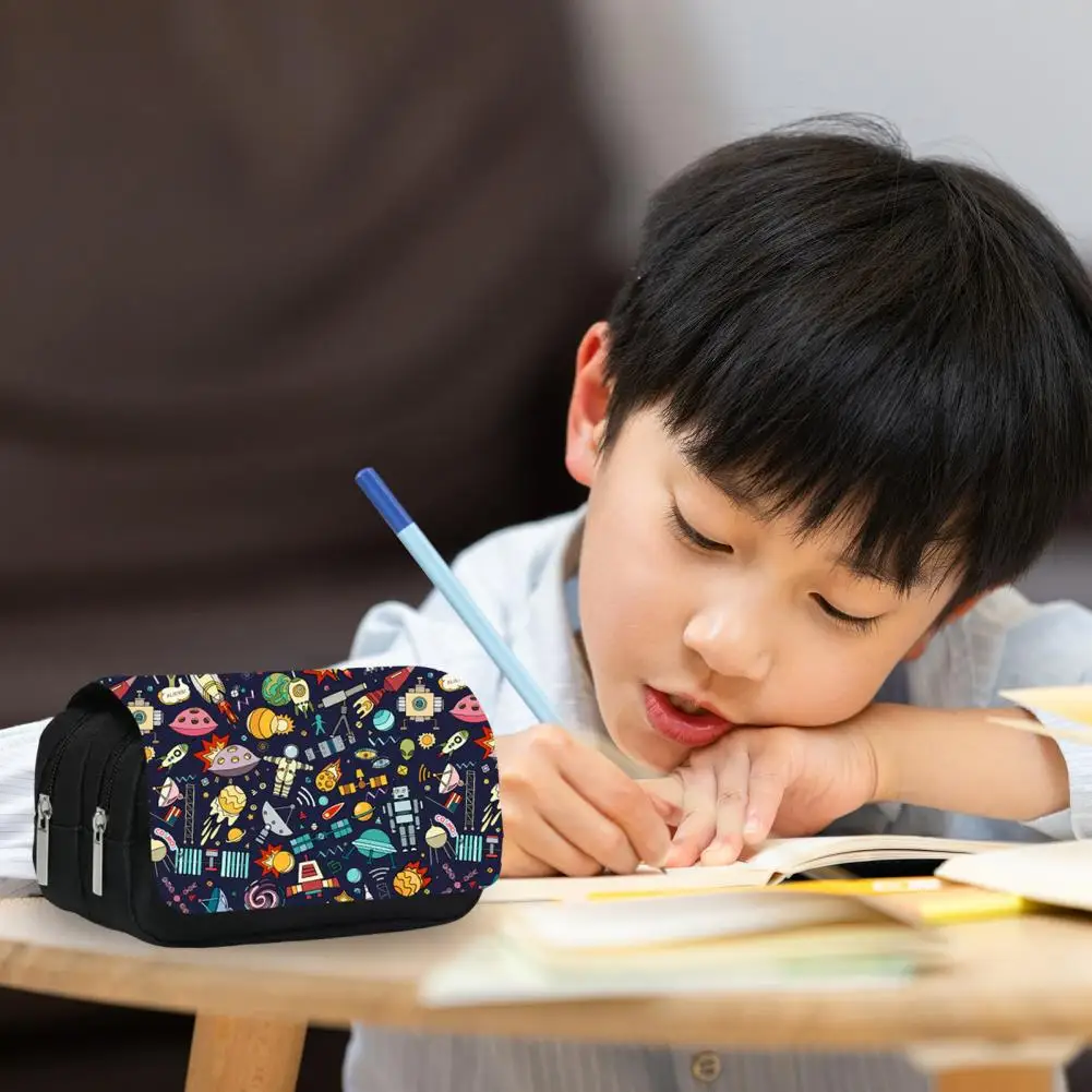 

Dust-proof Lightweight Cartoon Flip Starry Sky Astronaut Pencil Bag Home/family