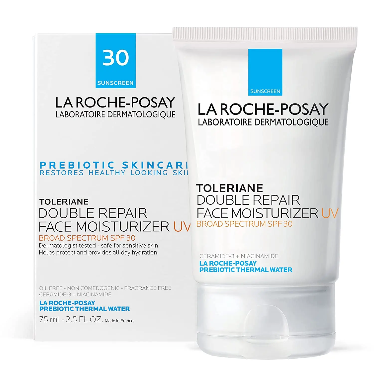 

Увлажняющий крем для лица La Roche Posay Toleriane, восстанавливающий, с широким спектром, солнцезащитный, с защитой от солнца, Ceramide-3 + Niacinamide, SPF 30