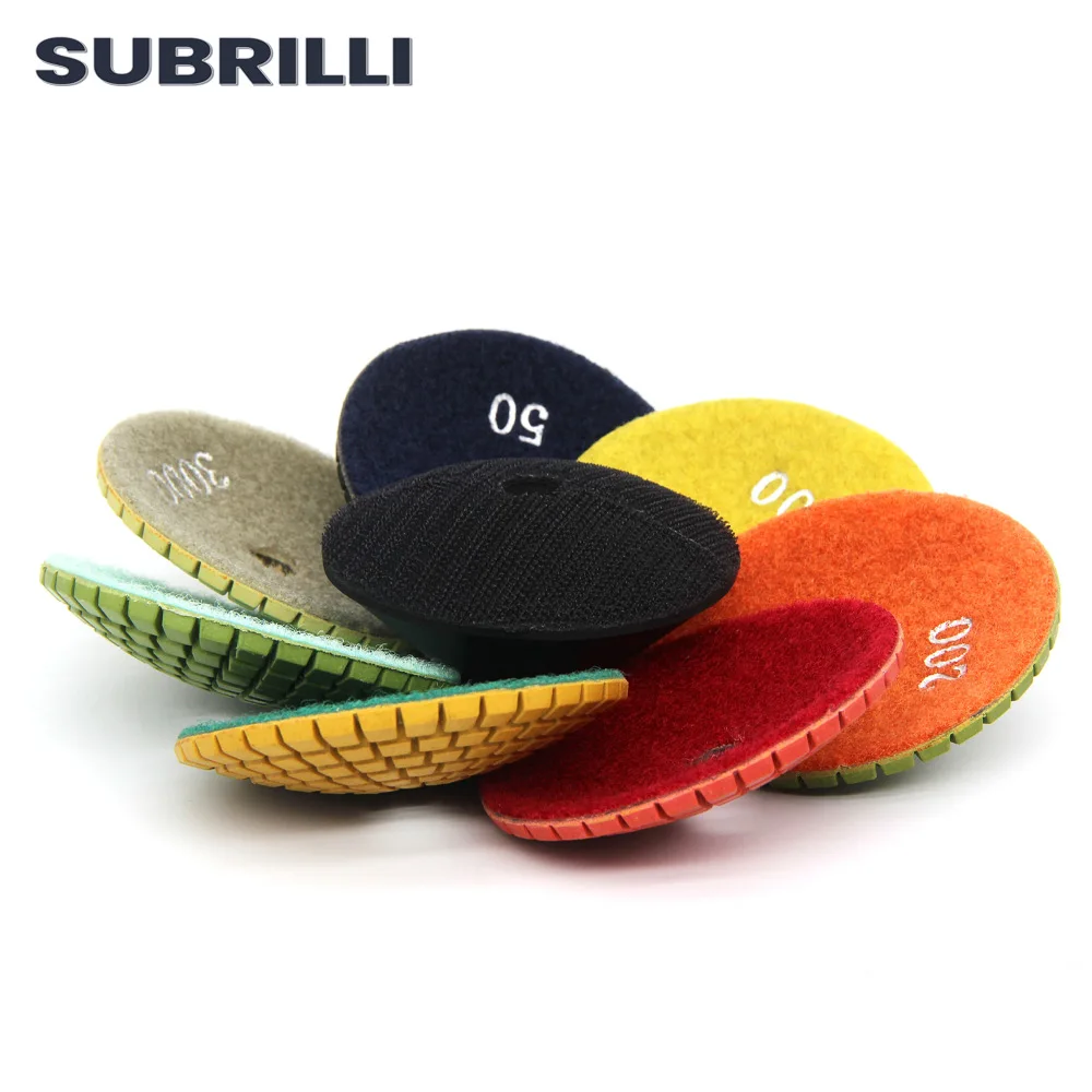 Фото SUBRILLI 3/4 дюймов Алмазный выпуклый полировальный диск для Ogee Groove Edge Bowl Arc шлифовальный круг полировальный диск резиновый задник M14 5/8-11 №2