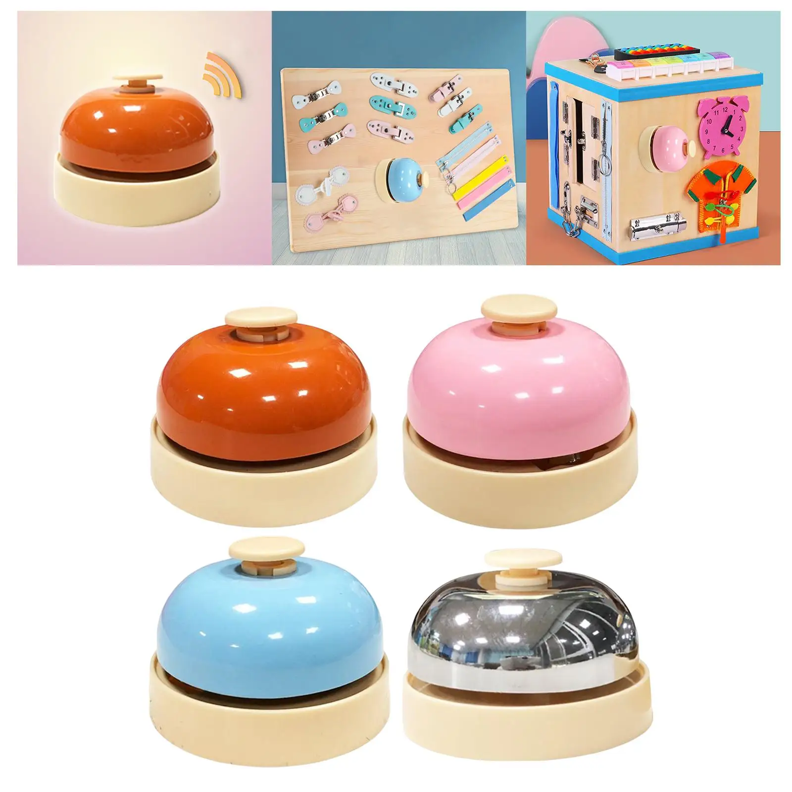 

Montessori Toy Child Busy Board DIY Parts Bell Toddlers Learning Cognitive Developmental Early Educational Toys Sensory Toys