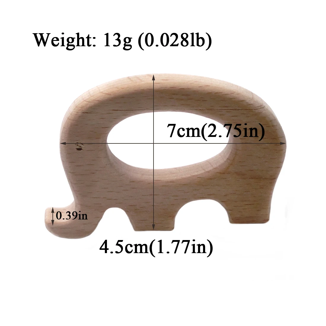 ABCPICK 50 шт. деревянный слон из бука деревянная Персонализированная подвеска