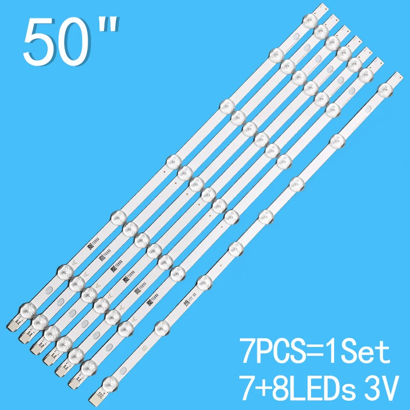 

7PCS (6A+1B) For LED TV backlight strip 50DLED_ B-TYPE_ REV00 50DLED_ A-TYPE_ REV00 VES500UNDL-2D-N02 N01 is suitable for 50NX