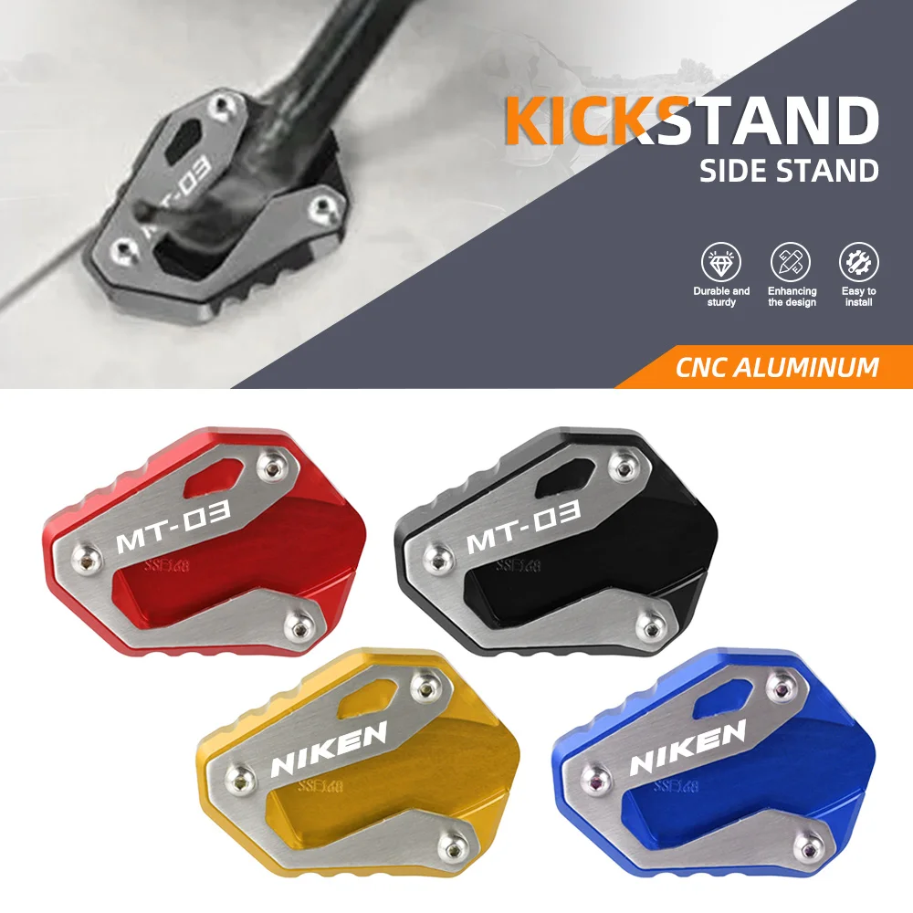 

FOR Yamaha MT-03 ABS NIKEN 2018 2019 2020 2021 Kickstand Extender Foot Side Stand Extension Pad Support Plate Anti-skid Base