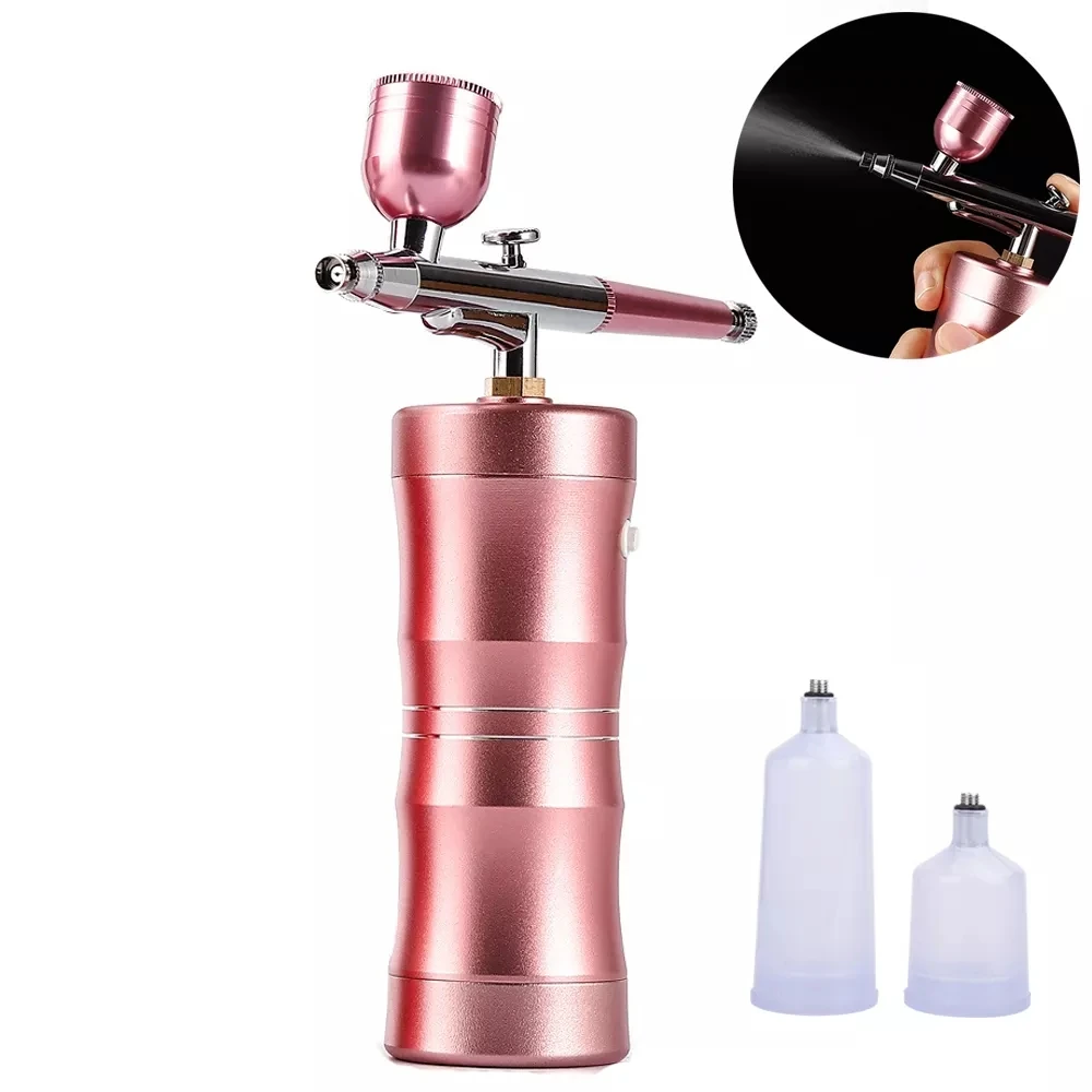 Kit Air-brush Paint Spray Gun For Nail Art Tattoo Craft Cake Nano Fog Mist Sprayer
