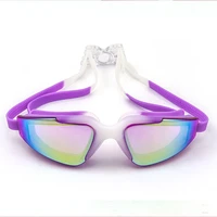 new adult swimming glasses electroplating hd waterproof anti fog anti uv silicone swimming goggles manufacturers wholesale