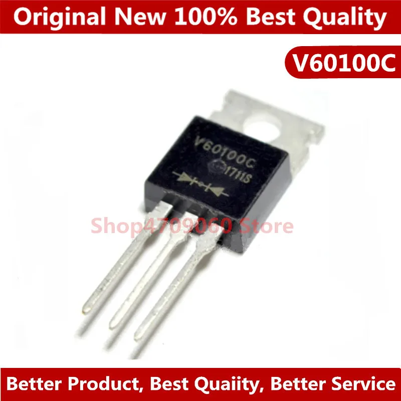 

5PCS V60100C TO-220 V60100 TO220 Packaged Schottky Diode Common Cathode 60A 100V Original Authentic