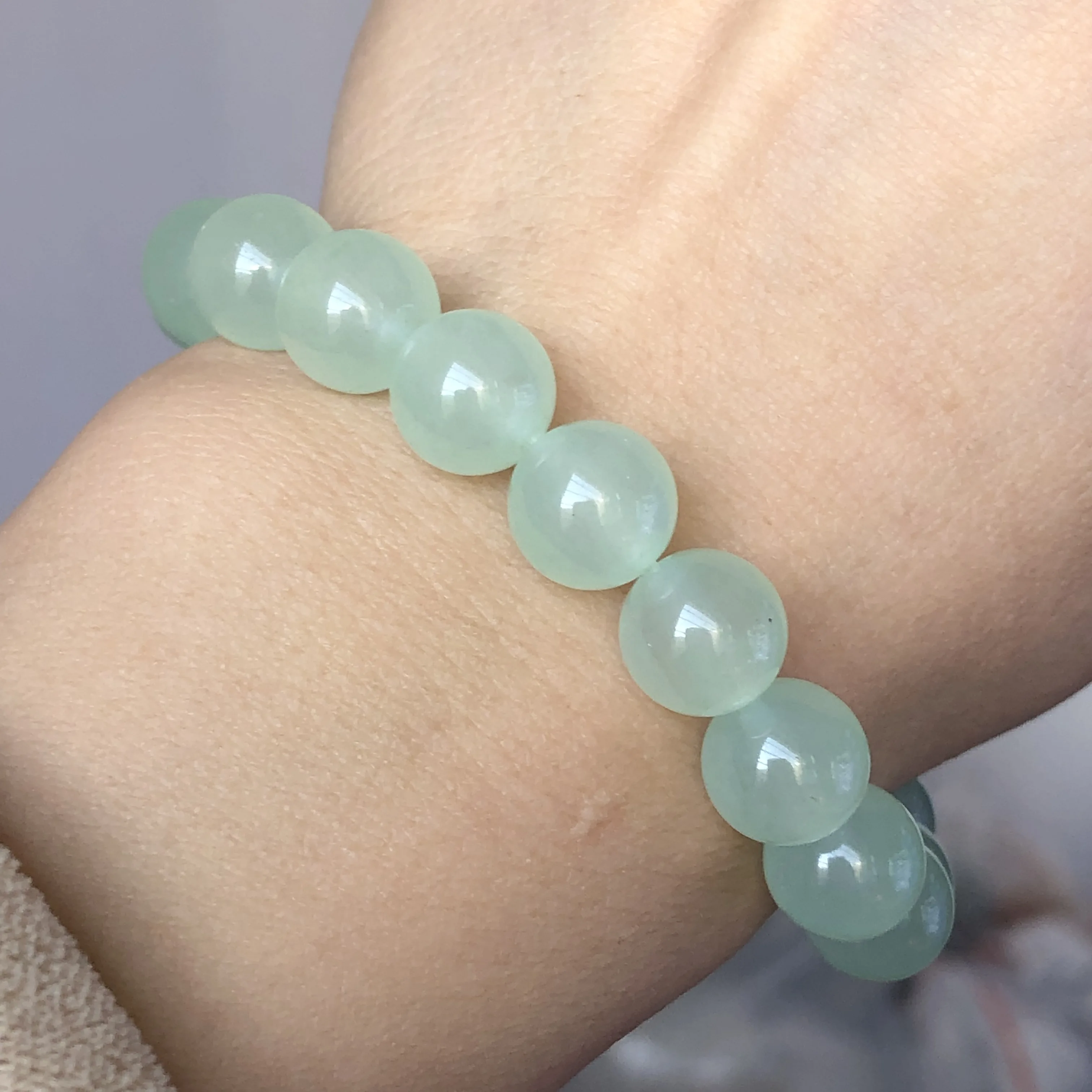 

Beads Popular Jewelry Accessories Making DIY Round Natural Stone Faceted Light Green Jades Chalcedony Women Necklace Bracelet