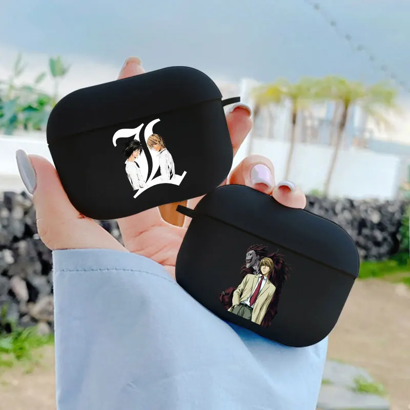 

Cartoon Death Note Ryuk Japanese Anime Earphone Case For AirPods 1 2 3 Pro Black Soft silicone wireless Bluetooth headphone case