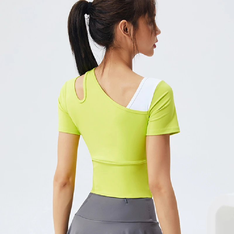 Women Sports Golf Tennis Slim Short Sleeve Athletic Workout Tops Gym Fitness Running Yoga Shirts Soft Mesh Breathable Sportswear