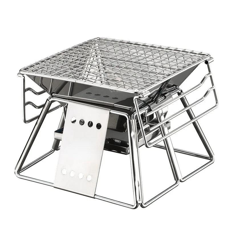 

Mini Barbecue Furnace 1pc Household Barbecue Grill Outdoor Exquisite Portable Stainless Steel BBQ Oven