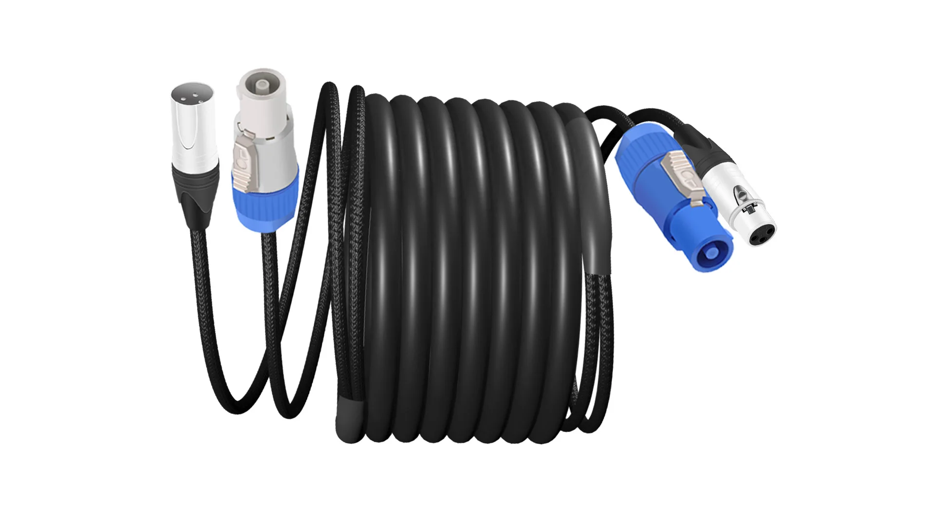 Фото Кабель Powercon XLR аудио-видео комбинированный 1м 1.5м 2м 3м 5м для сценического освещения, Powercon DMX сигнальный комбинированный кабель для акустических систем и вращающихся головок №5