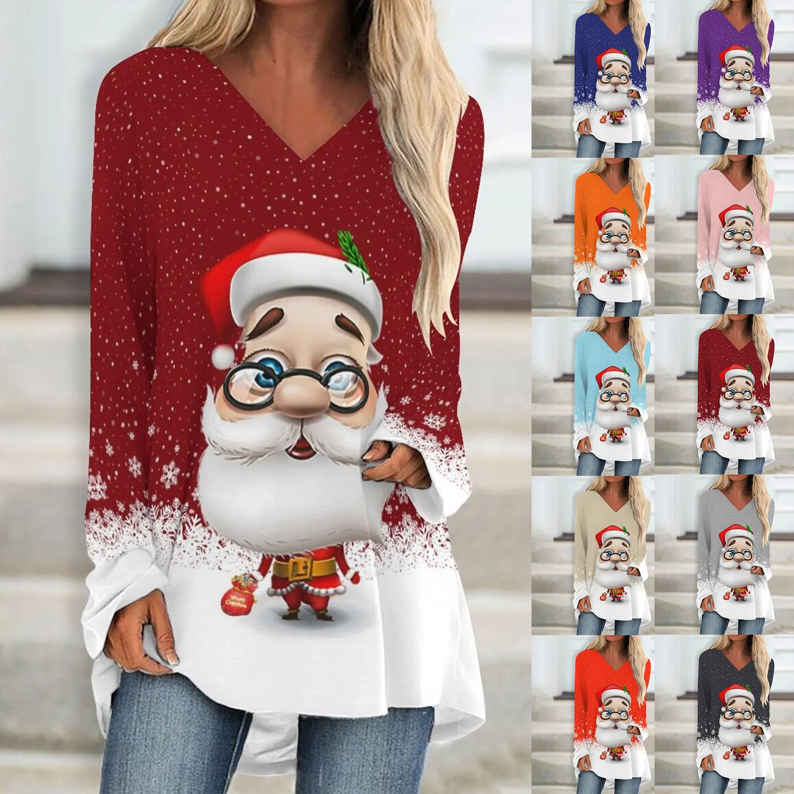 

Женская футболка с рисунком рождественского снеговика, блестящая повседневная Выходная футболка с рисунком из мультфильма, свободная футб...