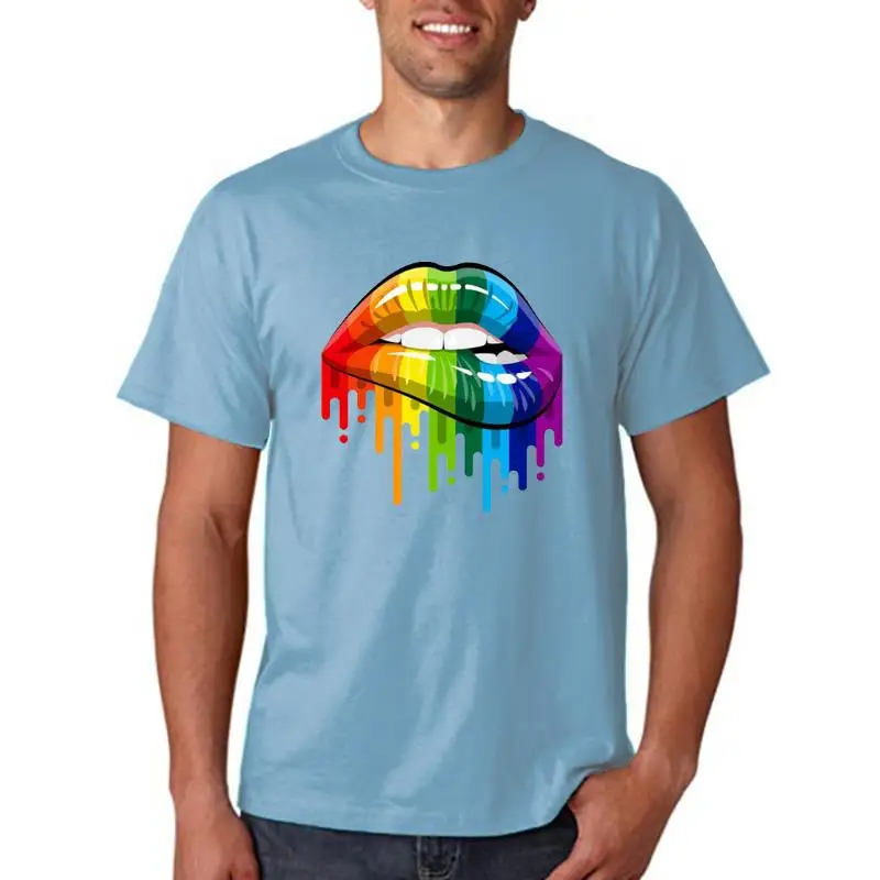 

Футболка женская с акварельным принтом губ, модный топ, Повседневная рубашка с коротким рукавом, с графическим принтом, одежда на лето