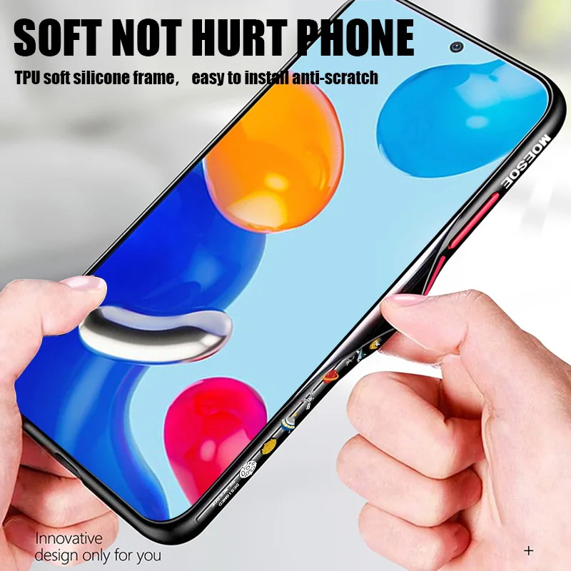 Space Astronaut Matte Case For Xiaomi Redmi Note 11 10 9 Pro 11s 10s 9s 11E Mi 11T 10T 11 Lite 5G NE Poco F3 X3 M3 Pro 5G Cover