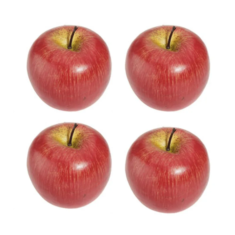 

Decor Home High quality Artificial Fake Kitchen Plastic Fruit Foods Party Decoration prop Red 4pcs Fruit Display Hot