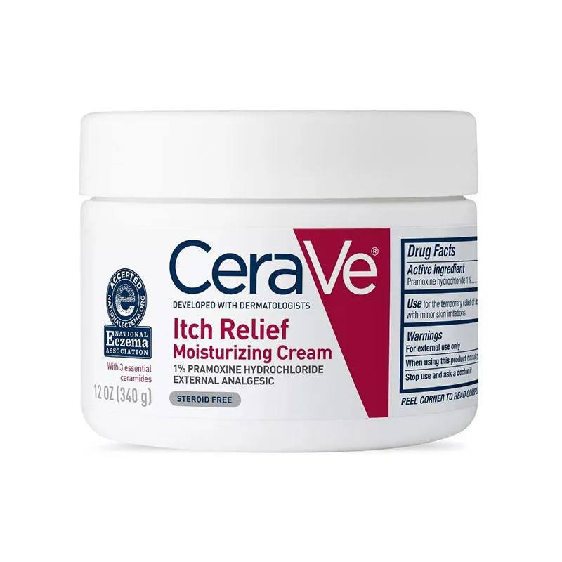 

CeraVe Red Moisturising Cream Itch Relief Body Facial Anti-Itch Soothing Dryness Repair Nourishing Hydrating Skincare 340G