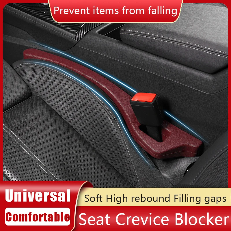 

Car Seat Crevice Blocker Gap Filler Soft PU Leather Seat Clearance Leak-proof Side Seam Plug Strips Automotive General Interior