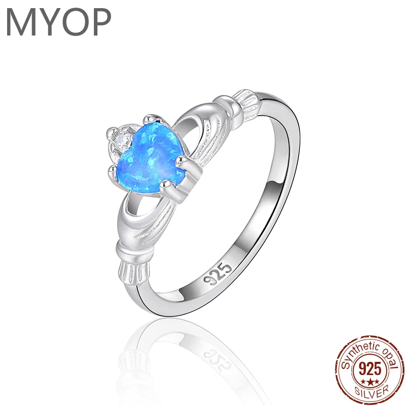 

MYOP 2023 Jewellery 925 Silver Opal Ring Subtle Gloss Sparkling