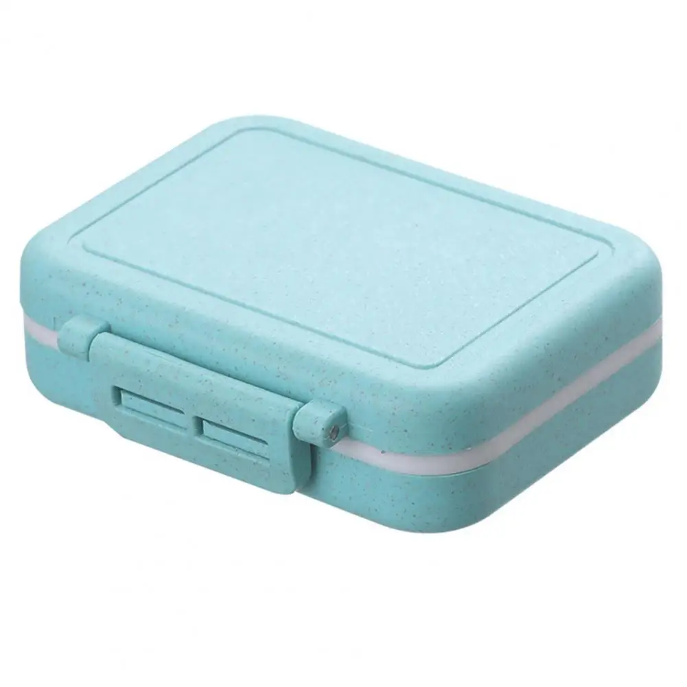 

Excellent Double Sealing Square Portable Morning Middle Evening Tablets Splitter Case 4 Colors Pill Organizer for Travel