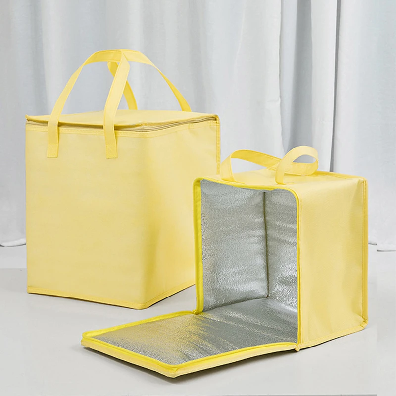 

Thickened Aluminum Foil Cooling Bag Cake Preservation Bag Non-woven Food Insulation Bag Portable Zipper picnic bag