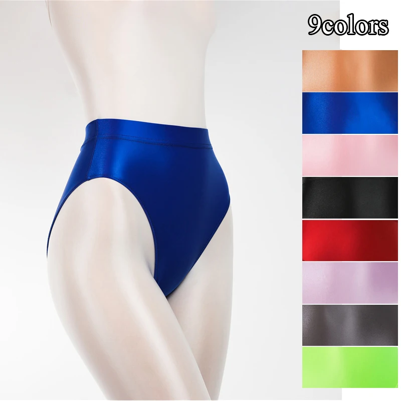 

Satin Knickers Silky Briefs Female Shiny Glossy Wet Look Underwear Soft Solid Color Panties Women's Panties Sexy Lingerie Thongs