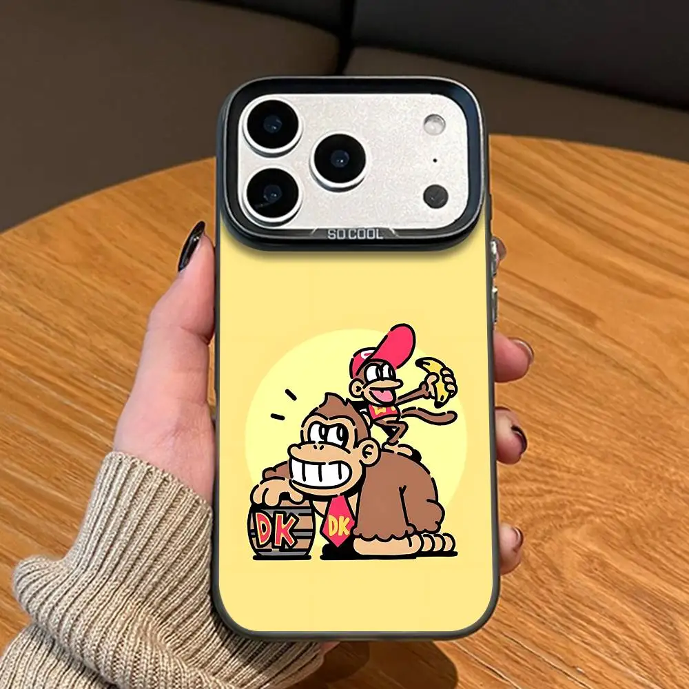 Чехол D-Donkeys Monkey K-Kong черный матовый для iPhone 16 15 17 14 11 12 13 Pro Max с защитой объектива и принтом, очень стильный (art.: 3920dc83e6de7) - 3920dc83e6de7