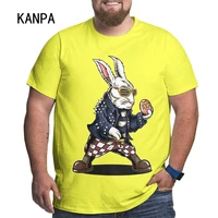 2022 new fashion rabbit t shirt gang hare shoot funny design faddish t shirt carrot mens cool t shirts 100 cotton yellow 6xl
