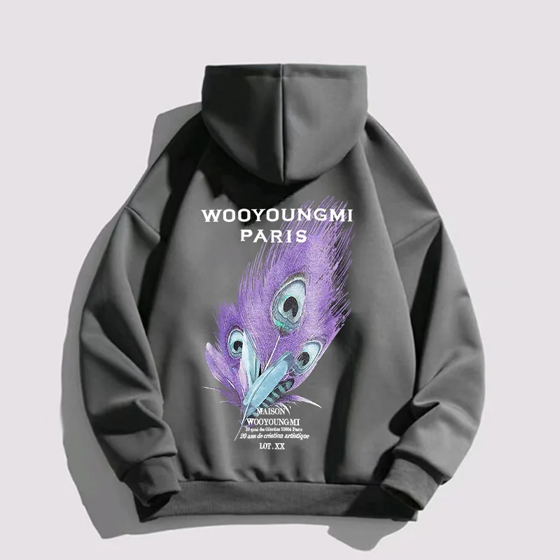

Wooyongmi Hoodies WYM Luxury Designer Men's Cotton Sweater Korean Men's and Women's Autumn/Winter Flower Fashion Print Hoodie
