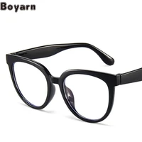boyarn new simple harajuku style flat lens large frame simple blue light proof glasses trend student art flat lens eyewear