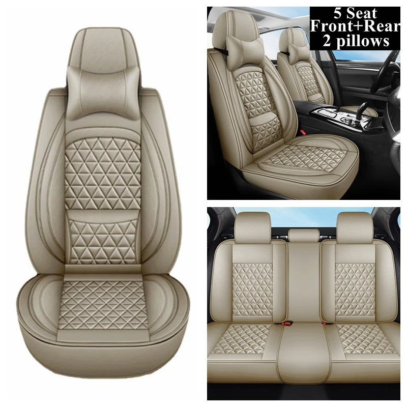 Полный комплект кожаных чехлов на автомобильные сиденья для Kia Carnival Ceed Cerato K2 K3 K4 K5