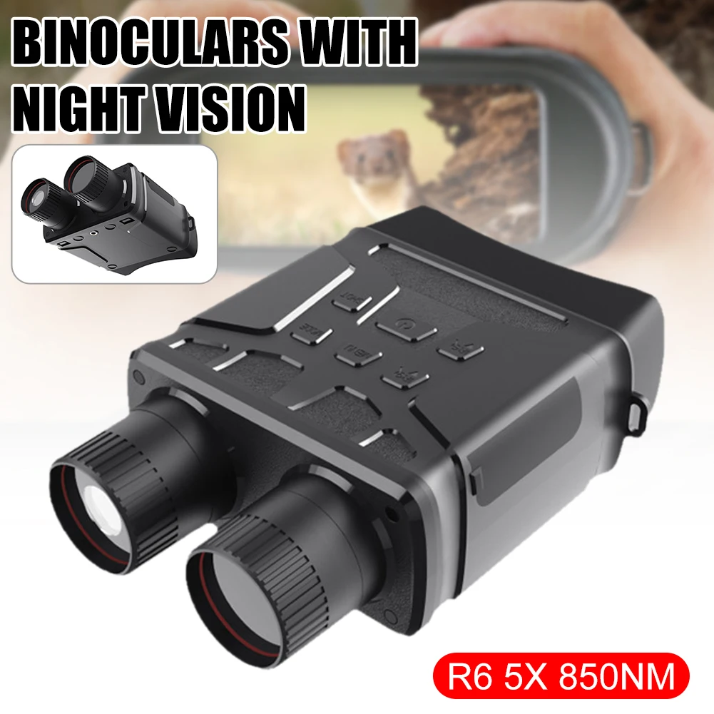 

New Professional Binoculars with Clear View Night Vision Battery Operated Takes Photos Videos 2.4" LCD for Bird Watching Hunting