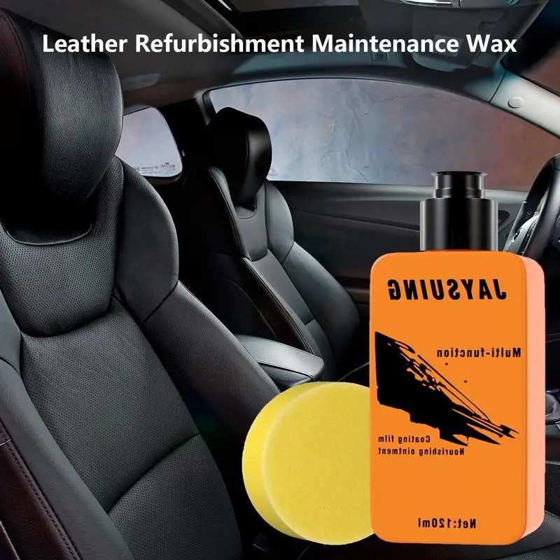 

120ML Car Leather Sofa Shoes Care Refurbished Paste Agent Car Interior Seat Leather Renovation Wax Grease Cream Care Tool