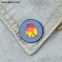 chubby bird printed pin custom funny brooches shirt lapel bag cute badge cartoon cute jewelry gift for lover girl friends