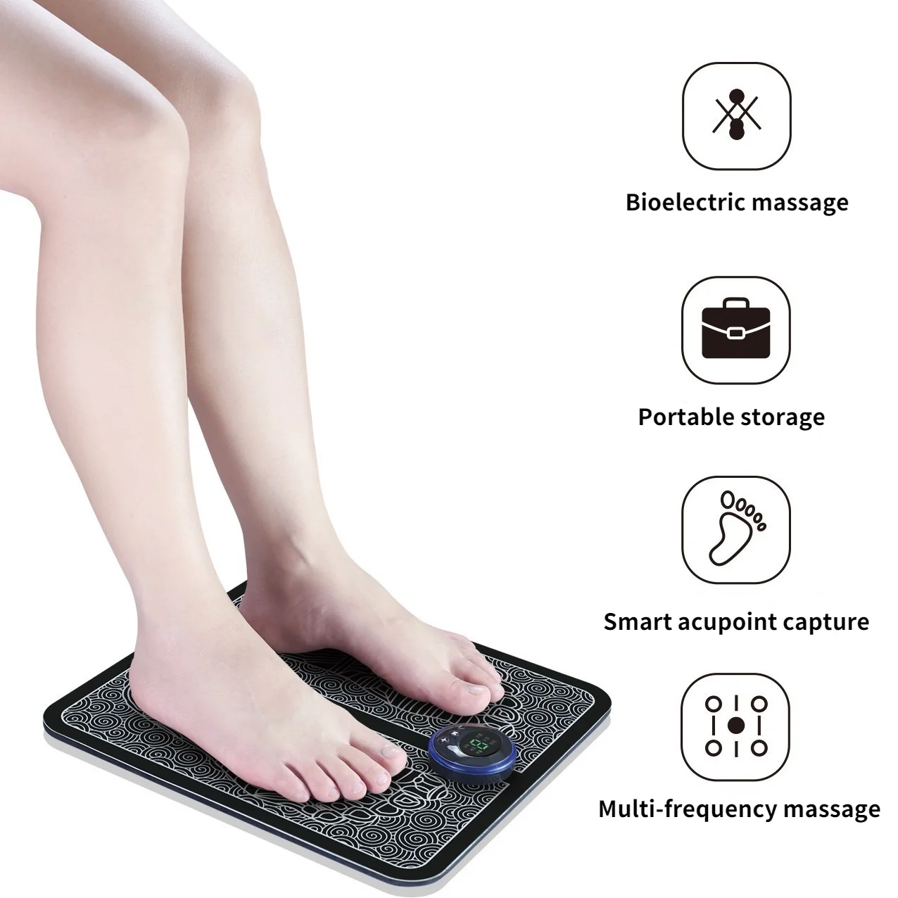 

Ems Foot Massager Mat Tens Fisioterapia Electric Foot Cushion Blood Circulation Acupunctur Pad Foot Health Care Relaxation Pain