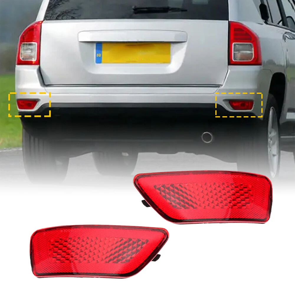

Rear Left Right Bumper Light Cover Reflector LH RH For Jeep Compass Grand Cherokee & Dodge Journey 2011 2012 2013 2014 2015 2016