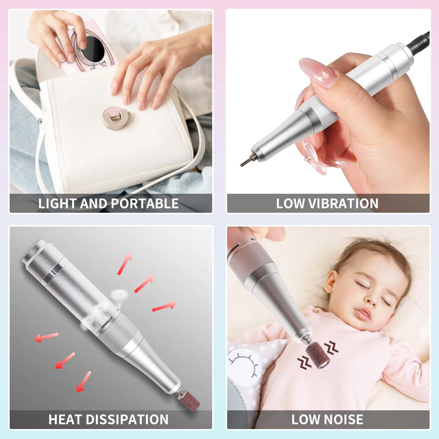 Электрическая Дрель Для Ногтей 45000 Об/мин Профессиональная Маникюрная Машина С