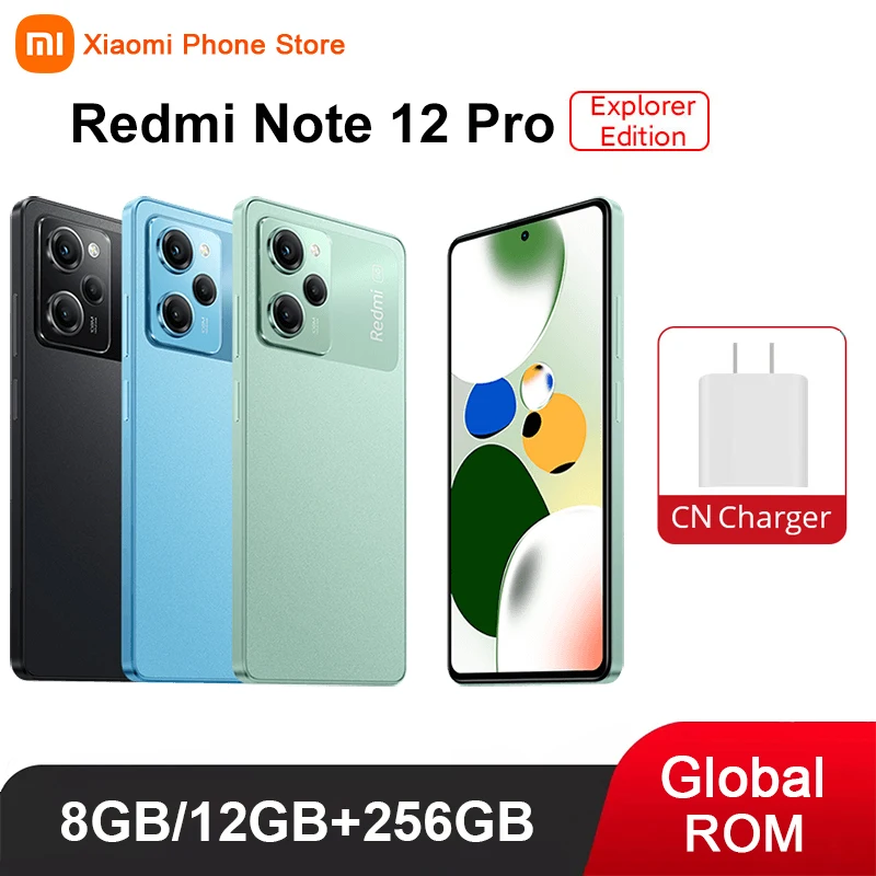 Смартфон Xiaomi Redmi Note 12 Pro, глобальная прошивка, экран 778 дюйма OLED, 6,67 мАч, камера 50 МП Смартфон Xiaomi Redmi Note 12 Pro, глобальная прошивка, экран 778 дюйма OLED, 6,67 мАч, камера 50 МП