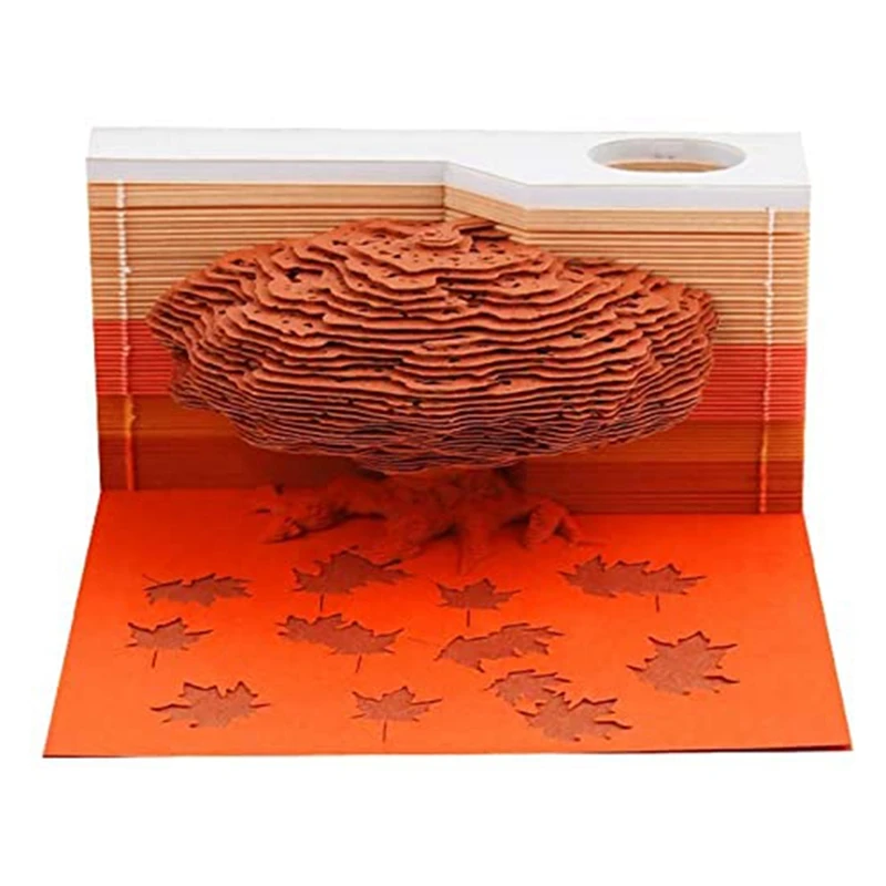 

DIY Note Paper Art Building Block 3D Stick Notes Memo Pads Convenience Stickers Creative Red Maple Tree Post Notes
