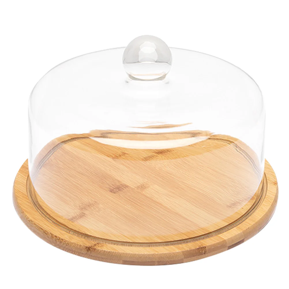 

Cake Dome Coverstand Platterplate Wood Dessert Display Servertray Serving Covers Dish Tent Lid Holder Clear Storage Covered