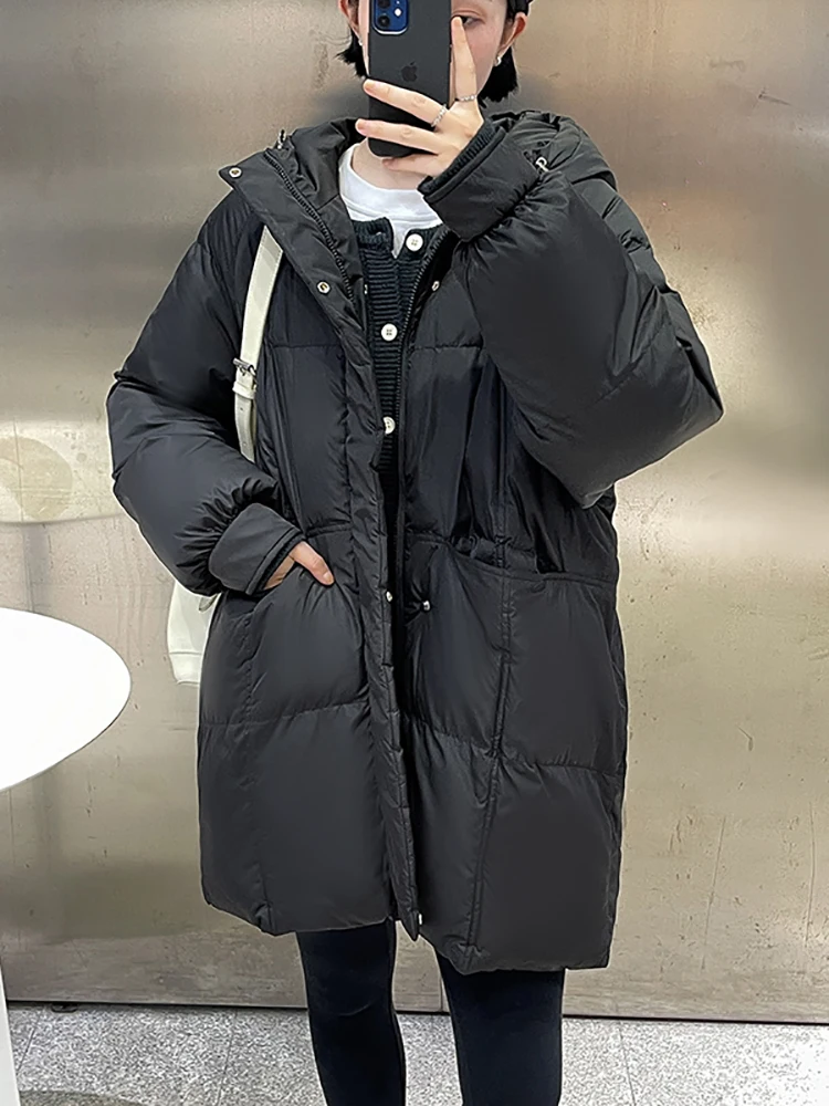 Women's Down Feather Jackets Coat Winter Baggy Thickening Warm Bubble Long Oversized Female Puffer Cotton Padded Jacket Outwear