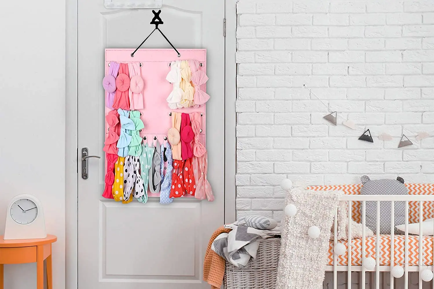 Подвесной органайзер из розового фетра для хранения солнцезащитных очков