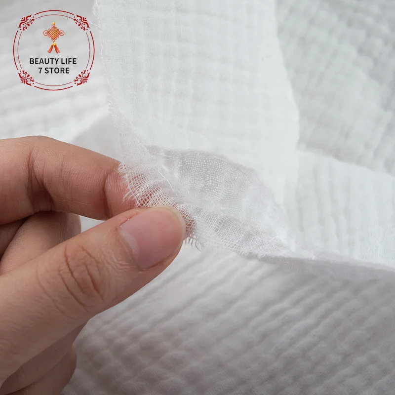 Двухслойная марлевая ткань мягкая из чистого хлопка для шитья летняя одежда