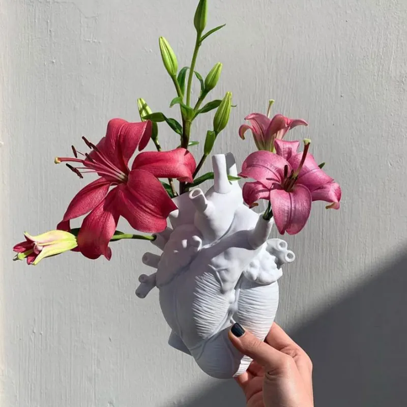 Скандинавское моделирование анатомическая ваза для цветов в форме сердца