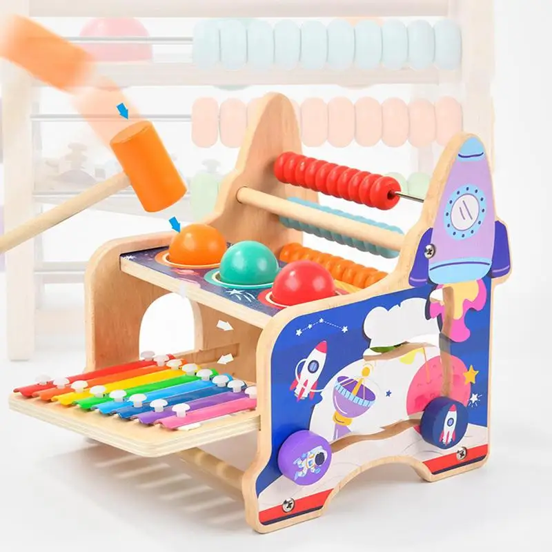 Молот ксилофон игрушка деревянный молоток игрушки для стукания перфорации